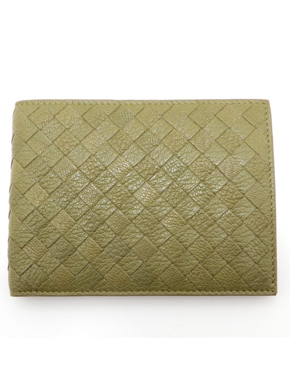 Bottega Veneta Intrecciato Bifold Wallet Leather Khaki